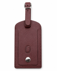 Oxhide Leather Luggage Tag Maroon - 4298