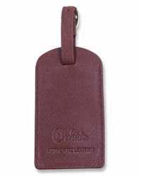 Oxhide Leather Luggage Tag Maroon - 4298
