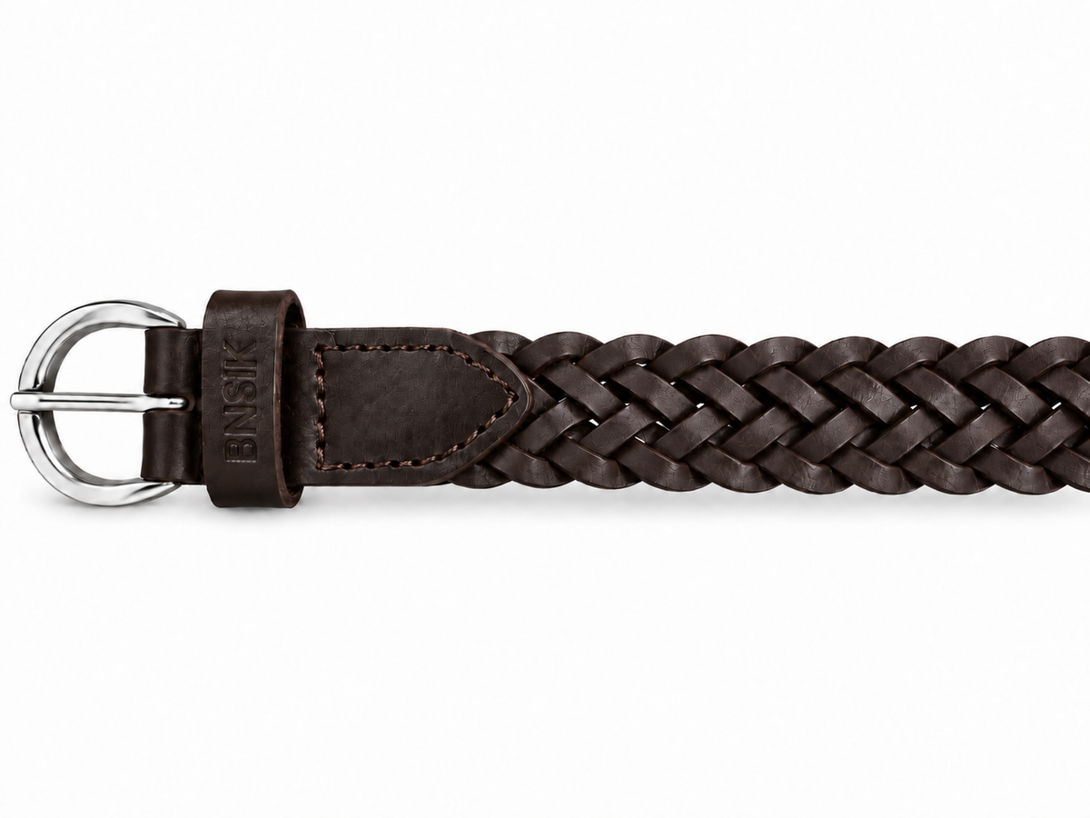 Braided casual Leather Belt - Full Grain Leather Belt - Leather Belt Men For Jean -BRD 25 mm Oxhide