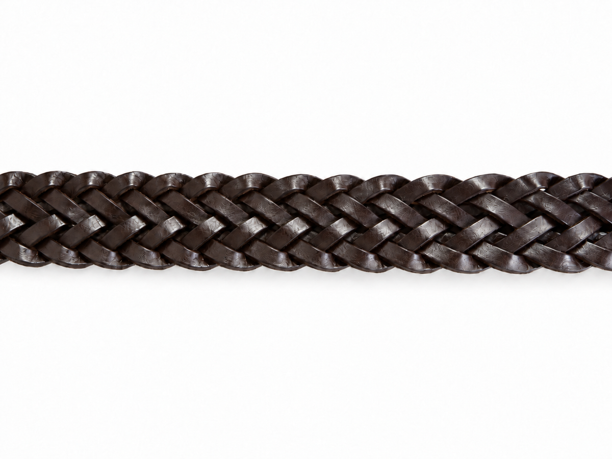 Braided casual Leather Belt - Full Grain Leather Belt - Leather Belt Men For Jean -BRD 25 mm Oxhide