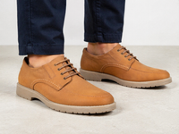 Leather Lace-Up Shoes -TR 2704 Tan