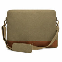 Canvas leather Laptop Bag for Men - Canvas Laptop Bag Men - Messenger Bag for Men - Men's Handbag Casual Leather - Oxhide J0042