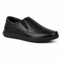 Leather Comfort Slip-On Shoes-TR 4606 Black