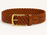 Braided casual Leather Belt - Full Grain Leather Belt - Leather Belt Men For Jean -BRD 35 mm Oxhide
