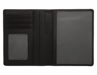 Passport Wallet Leather - Leather Passport Holder - Passport Cover Leather- Oxhide 4297 BLACK