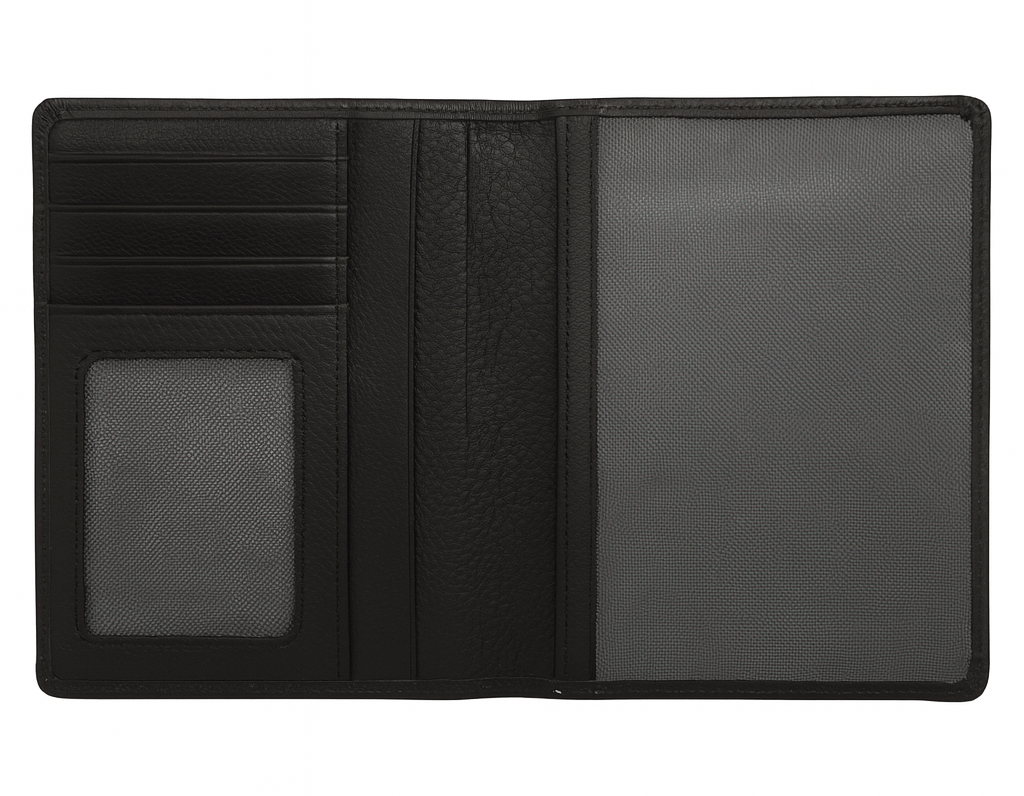 Passport Wallet Leather - Leather Passport Holder - Passport Cover Leather- Oxhide 4297 BLACK