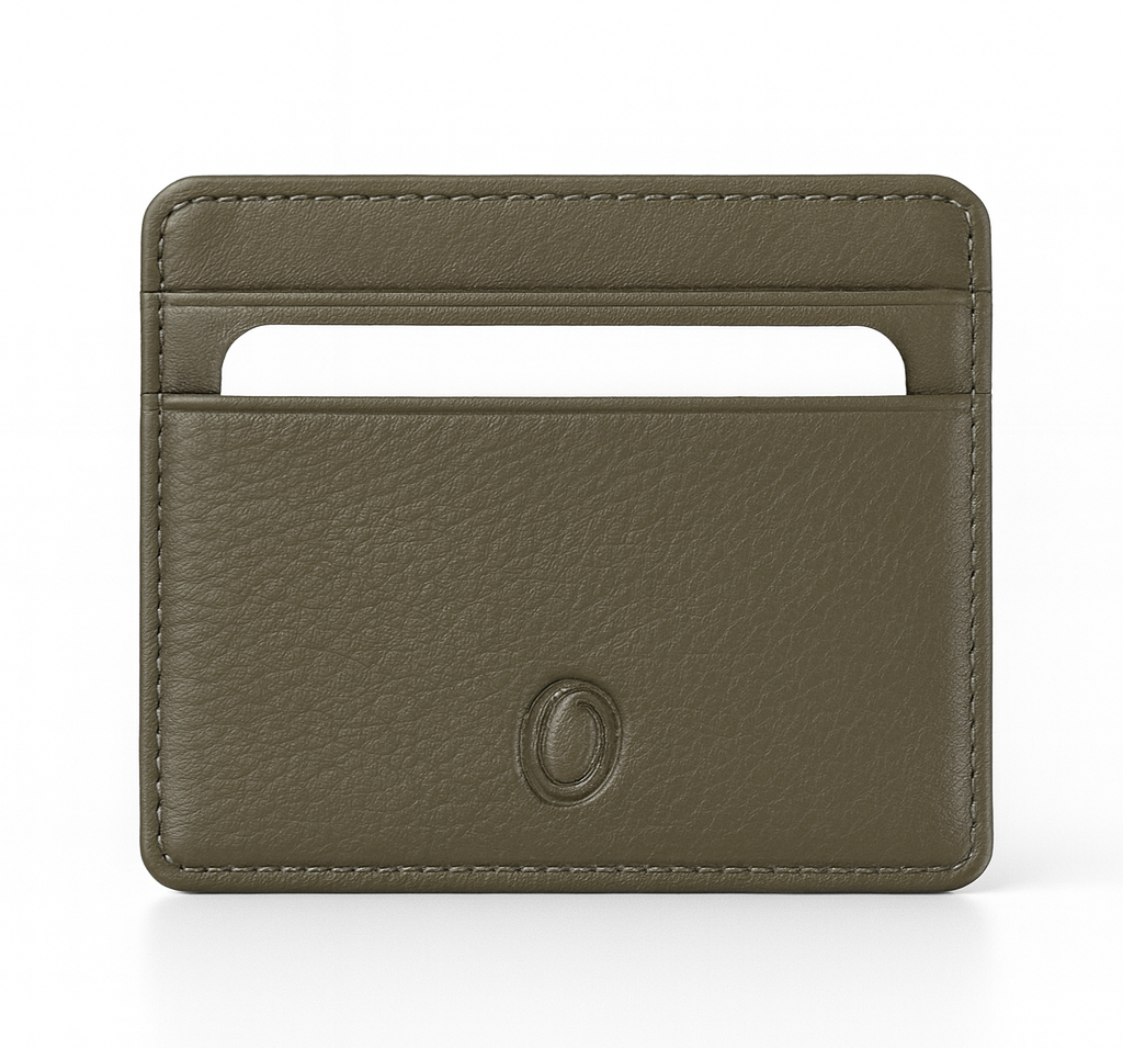 Leather Card Holder - Leather cardholder - Leather Card Case - Leather Card Pouch - Card Sleeve - Oxhide 4181 Green