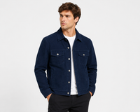 Real Leather Jacket - Lamb skin Jacket- Jacket for Men- Oxhide Trucker suede Blue