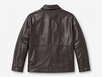 Real Leather Jacket Black- Lamb skin Jacket- Jacket for Men- Oxhide RI58 Dark Brown