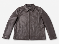 Real Leather Jacket Black- Lamb skin Jacket- Jacket for Men- Oxhide RI58 Dark Brown