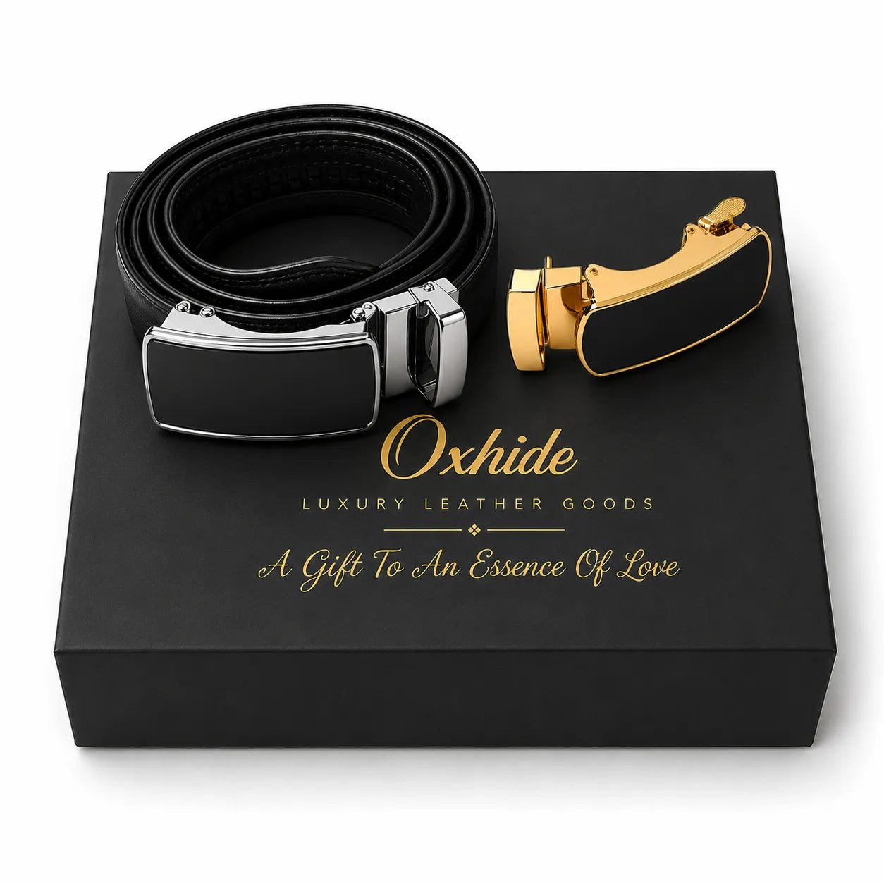 Belt Gift set men - Ratchet belt Gift set - Gift box for Men Oxhide Ratchet belt Gift Box