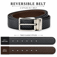 Leather Belt Men - Genuine Leather Belt - Formal Belt Men - Belt for Business Pant for Men - Reversible Leather Belt - Black Leather Belt - Leather Belt - Oxhide R3- Cronous
