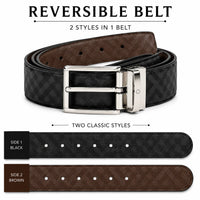 Oxhide Spanish Leather Reversible Belt R8 - Brinda Men Belt/ Genuine Leather Belt/ Leather Belt /Formal Belt/Black belt/Brown belt