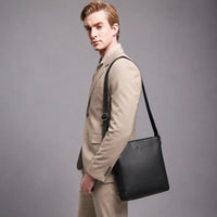 Oxhide Sling Laptop Bag Unisex - J0090 Black