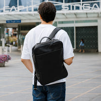 Full Grain Leather Backpack - Leather Rucksack - Leather Laptop Backpack for Men- Oxhide BLACK J0080