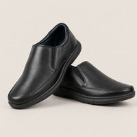 Leather Comfort Slip-On Shoes-TR 4606 Black