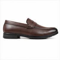 Brown Leather Penny Loafers-2803 BROWN