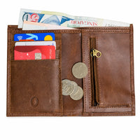 Men's Short Style Canvas Leather Folding Small Wallet Youth Boys Students Children Fashion Brand -CN01 Oxhide