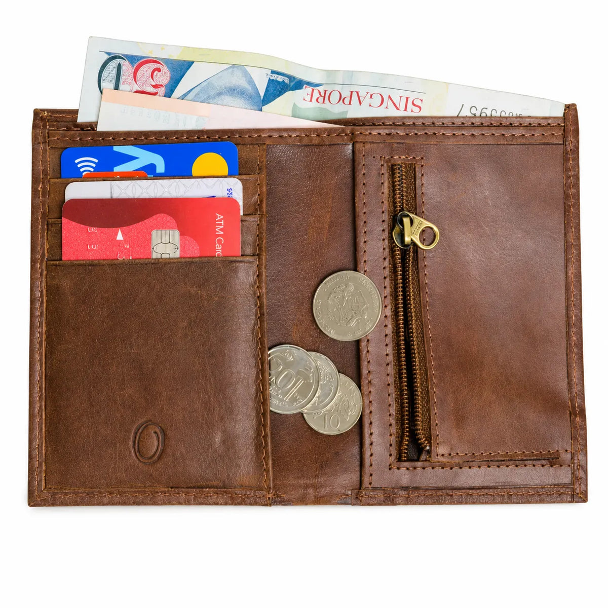 Men's Short Style Canvas Leather Folding Small Wallet Youth Boys Students Children Fashion Brand -CN01 Oxhide