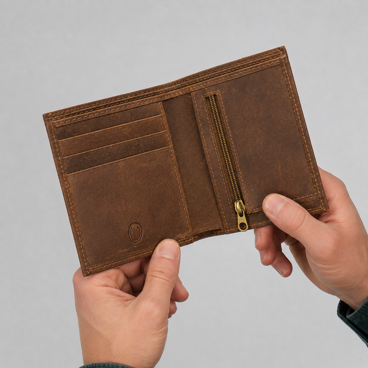 Men's Short Style Canvas Leather Folding Small Wallet Youth Boys Students Children Fashion Brand -CN01 Oxhide