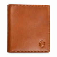 Oxhide Compact wallet in Vintage Leather in Brown colour with coin pouch-OXHIDE J0060 BROWN