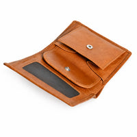Oxhide Compact wallet in Vintage Leather in Brown colour with coin pouch-OXHIDE J0060 BROWN