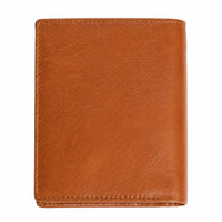 Oxhide Compact wallet in Vintage Leather in Brown colour with coin pouch-OXHIDE J0060 BROWN