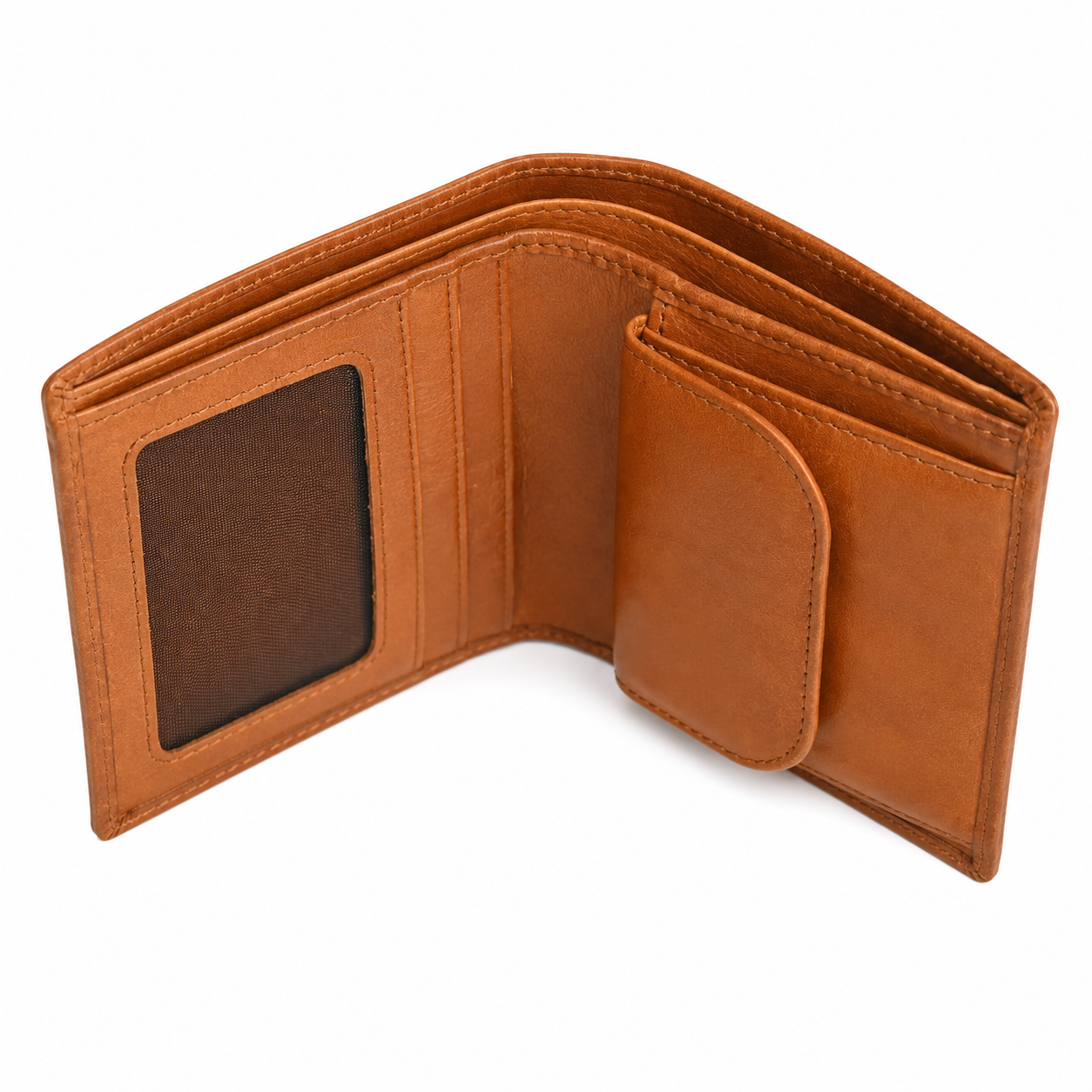 Oxhide Compact wallet in Vintage Leather in Brown colour with coin pouch-OXHIDE J0060 BROWN