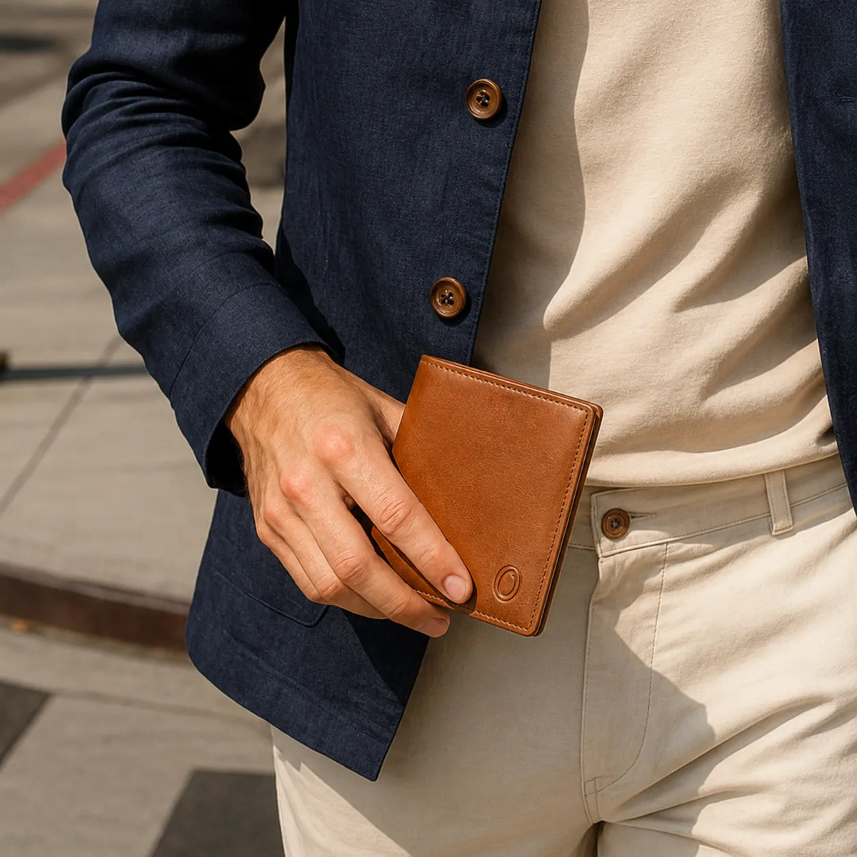 Oxhide Compact wallet in Vintage Leather in Brown colour with coin pouch-OXHIDE J0060 BROWN