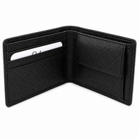 Wallet for Men with coin pouch-Minimalist Wallet -Full Grain Leather Wallet-Slim Wallet BlacK Wallet - SD25 Oxhide