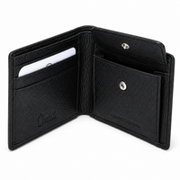 Wallet for Men with coin pouch-Minimalist Wallet -Full Grain Leather Wallet-Slim Wallet BlacK Wallet - SD25 Oxhide