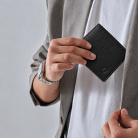 Wallet for Men with coin pouch-Minimalist Wallet -Full Grain Leather Wallet-Slim Wallet BlacK Wallet - SD25 Oxhide