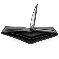 Men Wallet with Coin Pouch - Full Grain Leather Wallet - Bifold Wallet - Black Wallet -JG04 Oxhide