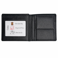 Men Wallet with Coin Pouch - Full Grain Leather Wallet - Bifold Wallet - Black Wallet -JG04 Oxhide