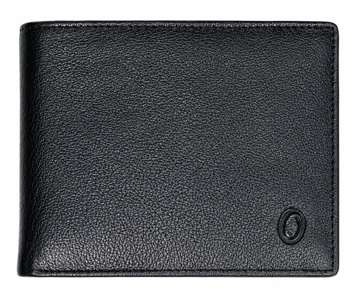 Men Wallet with Coin Pouch - Full Grain Leather Wallet - Bifold Wallet - Black Wallet -JG04 Oxhide