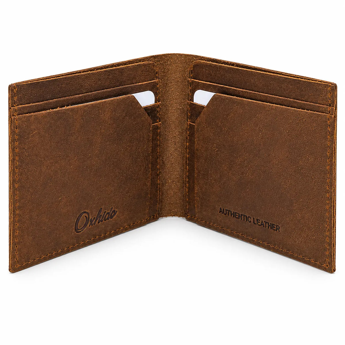 Full Grain Leather Wallet-Slim Wallet Brown- SD24 Oxhide