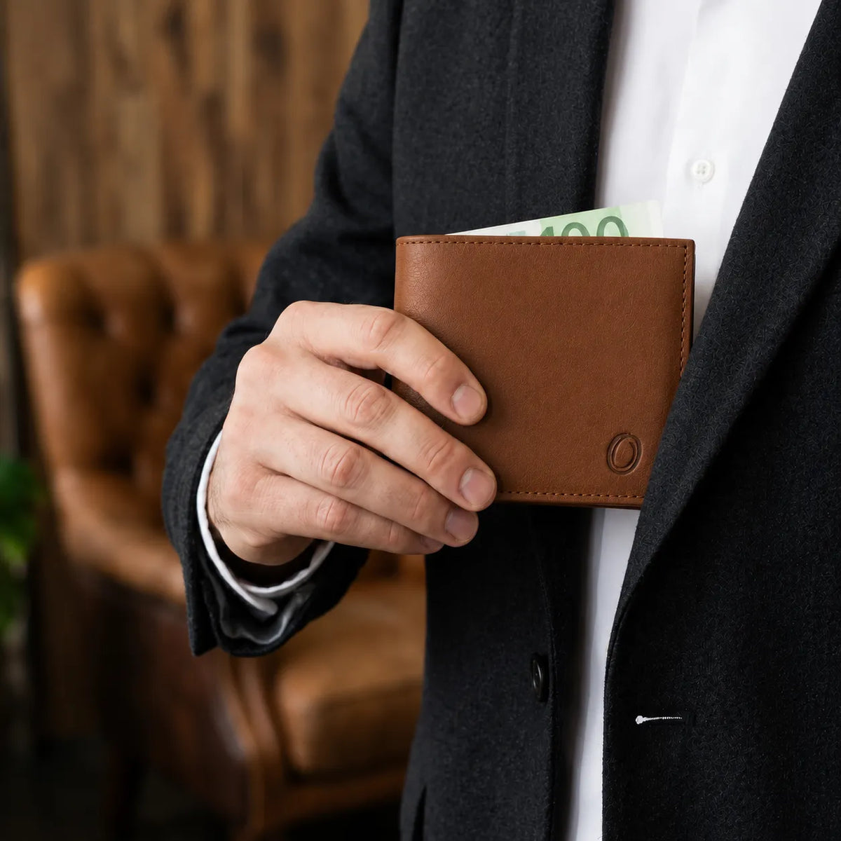 Full Grain Leather Wallet-Slim Wallet Brown- SD24 Oxhide