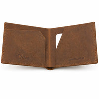 Full Grain Leather Wallet-Slim Wallet Brown- SD23 Oxhide