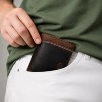 Full Grain Leather Wallet-Slim Wallet Brown- SD22 Oxhide
