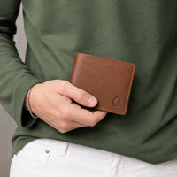 Full Grain Leather Wallet-Slim Wallet Brown- SD23 Oxhide