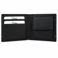 Wallet for Men with coin pouch-Minimalist Wallet -Full Grain Leather Wallet-Slim Wallet BLACK- SD19 Oxhide