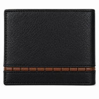 Wallet for Men with coin pouch-Minimalist Wallet -Full Grain Leather Wallet-Slim Wallet BLACK- SD19 Oxhide