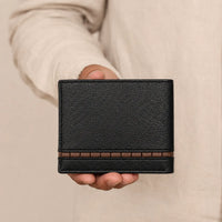 Wallet for Men with coin pouch-Minimalist Wallet -Full Grain Leather Wallet-Slim Wallet BLACK- SD19 Oxhide
