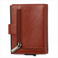 Pull-up Wallet for Men-Full Grain Leather Wallet Brown- SD05 Oxhide