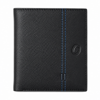 Oxhide Wallet Black with Vertical  Zipper- Oxhide J0011 BLK