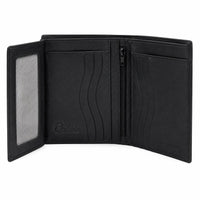Oxhide Wallet Black with Vertical  Zipper- Oxhide J0011 BLK