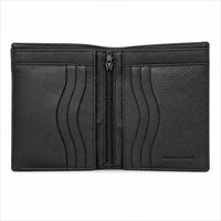 Oxhide Wallet Black with Vertical  Zipper- Oxhide J0011 BLK