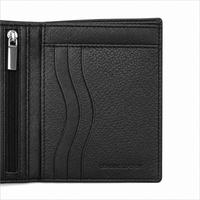 Oxhide Wallet Black with Vertical  Zipper- Oxhide J0011 BLK