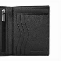 Oxhide Wallet Black with Vertical  Zipper- Oxhide J0011 BLK