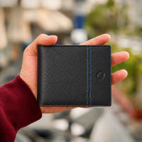 Oxhide Wallet Black with Vertical  Zipper- Oxhide J0011 BLK